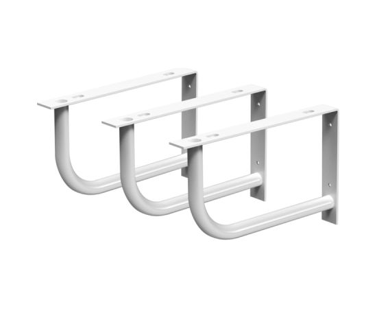 PAA Izlietnes stiprin. kronšteini liektie balti (3 gab.) Jaunumi Sadz. tehnika