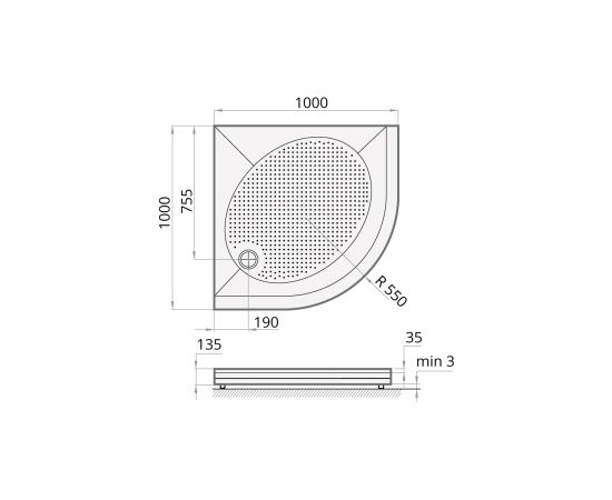 PAA Art Dušas Paliktnis 100x100cm Jaunumi Sadz. tehnika