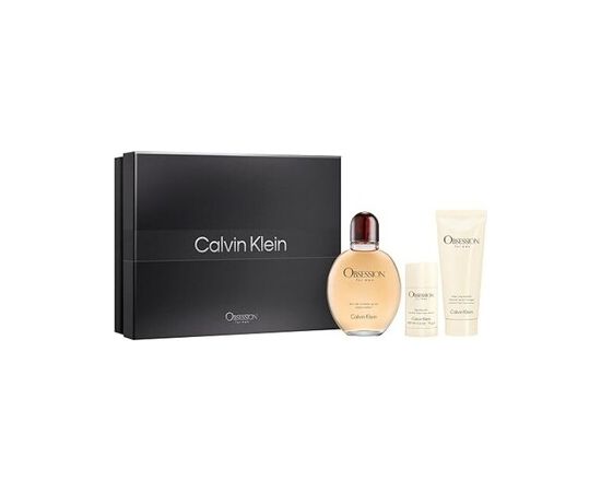 Calvin Klein Obsession for Men Dárková sada EDT 125 ml, After Shave ( voda po holení ) 100 ml a deostick 75 g 125ml Dāvanu komplekti