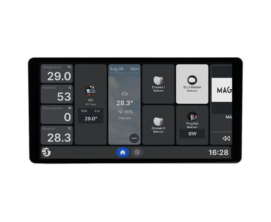 6.95" Shelly Wall Display X2i WiFi/BLU control panel (black) Viedie slēdži