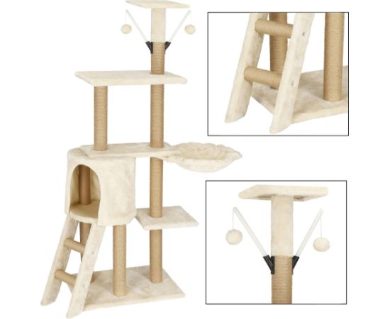 Кошачье дерево с домиком Springos PA1041 136 см Кошачьи домики