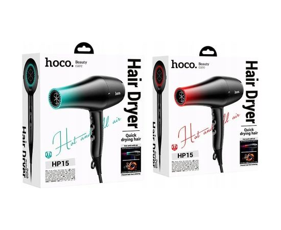 HOCO suszarka do włosów z nadmuchem ciepłego i zimnego powietrza HP15 niebieska gradient Красота и здоровье 