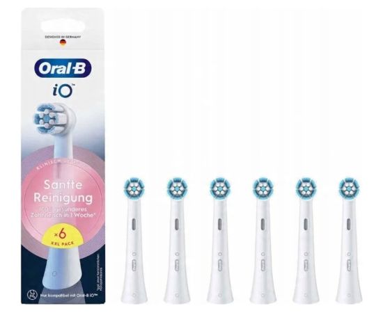 Oral-B iO Aufsteckbürsten Sanfte Reinigung 6er Uzgaļi elektriskajām zobu birstēm