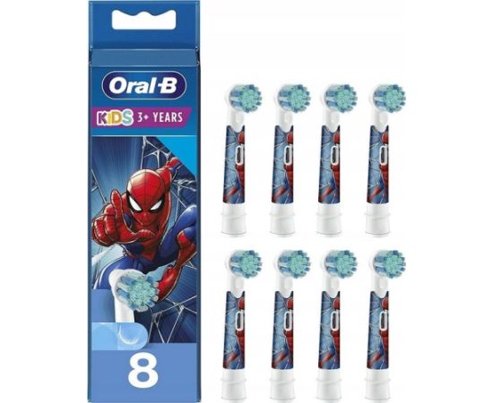 Końcówka Braun Braun Oral-B Kids Spiderman 8-piece brush attachment (white, frustration-free packaging) Uzgaļi elektriskajām zobu birstēm