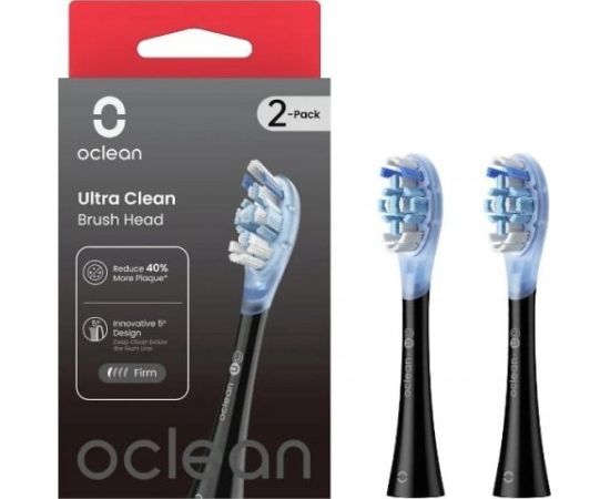 Końcówka Oclean Ultra Clean 2szt. czarna Uzgaļi elektriskajām zobu birstēm