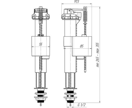 Iepildīšanas vārsts 1/2', vertikāls Jaunumi Sadz. tehnika