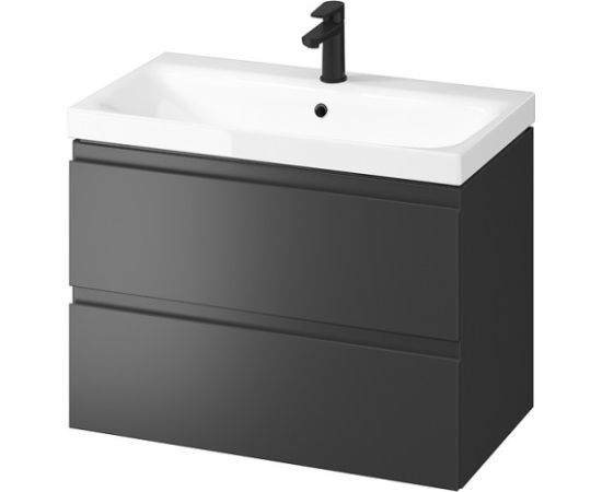 Vannas skapis ar izlietni MODUO 80 Anthracite Izlietnes skapis, plaukts