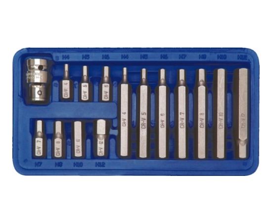 Vorel Uzgaļu HEX komplekts  15 gab., CrV 6150 Mehāniskie instrumenti