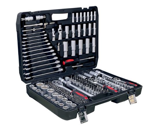 Instrumentu komplekts  1/2", 3/8", 1/4'' 216 gab. Mehāniskie instrumenti