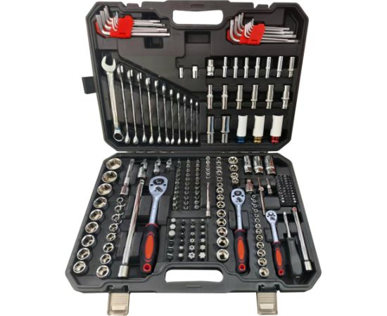 Instrumentu komplekts  1/2", 3/8", 1/4'' 222 gab. Mehāniskie instrumenti