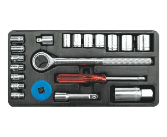 Uzmaucamo galviņu komplekts  3/8'' 20 gab. Mehāniskie instrumenti