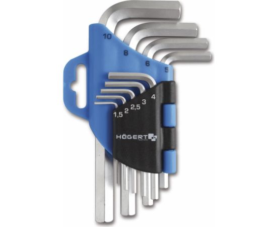 Atslēgu komplekts HEX, 9 gab. 1.5-10.0 mm Mehāniskie instrumenti