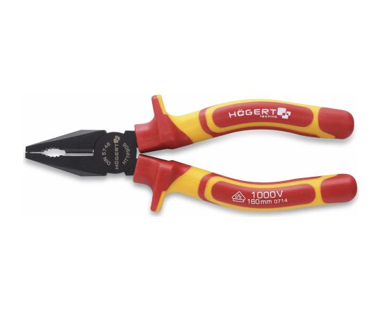 Izolēto plakankknaibles 180mm, 1000V, VDE Mehāniskie instrumenti