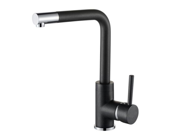 Aquasanita Ūdens maisītājs virtuves izlietnei Helika Forte, Black Jaunumi Sadz. tehnika