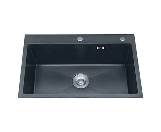 Nerūsējoša tērauda izlietne VENTO 50X44X22, iegriežama,grafīta krāsa Jaunumi Sadz. tehnika