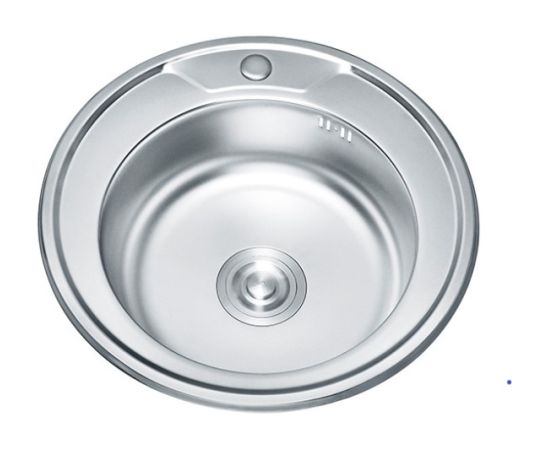 Nerūsējoša tērauda izlietne TREDI d 51 auduma struktūra, iegriežama Jaunumi Sadz. tehnika