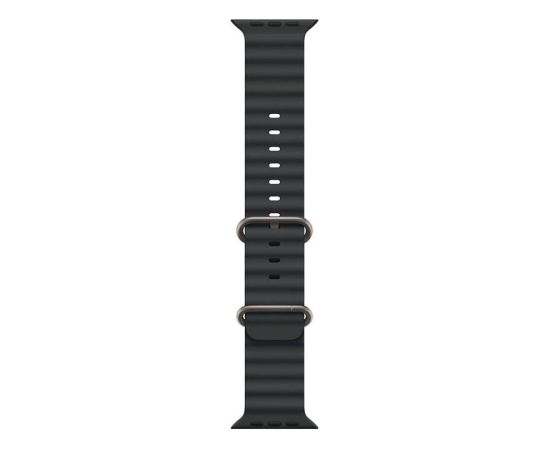 Apple Ocean Band, 49 mm, natural titanium, black - Watch band Smart-Watch aksesuāri