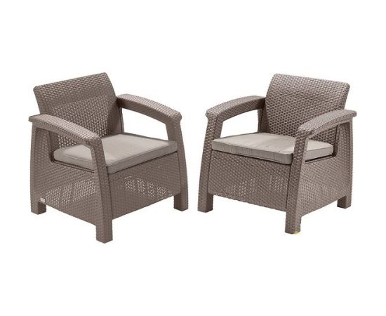 Keter Садовые стулья Corfu Duo Set бежевый Новинки Для дома и сада 