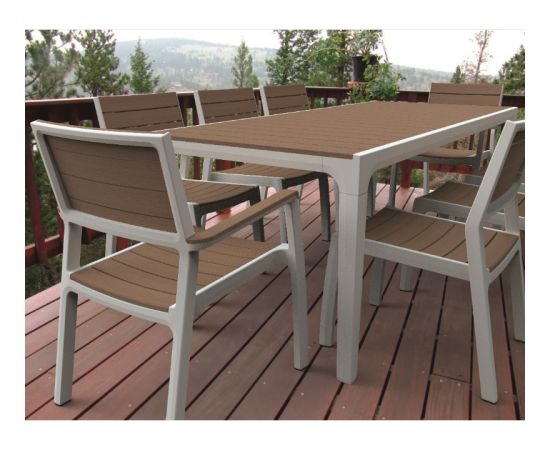 Keter Садовый стол Harmony белый/бежевый Новинки Для дома и сада 