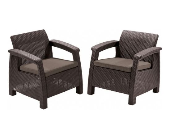 Keter Садовые стулья Corfu Duo Set коричневый Новинки Для дома и сада 