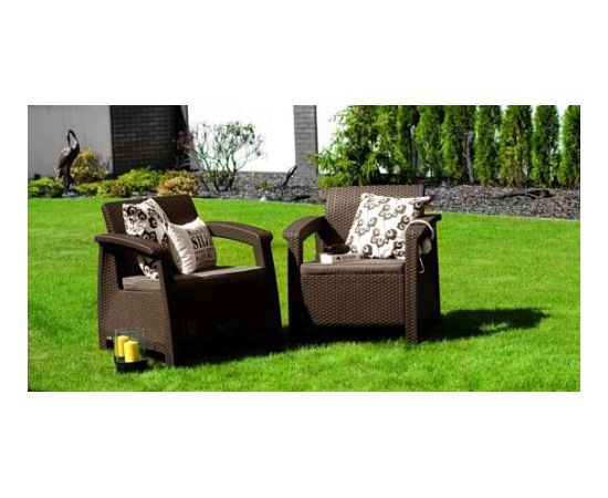 Keter Садовые стулья Corfu Duo Set коричневый Новинки Для дома и сада 