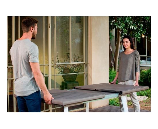 Keter Dārza galds izvelkams Harmony Extendable balts/bēšs Jaunumi -Dārzam