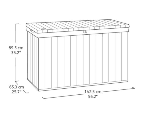 Keter Ящик для хранения Darwin 662L серый Садовые сараи и хранилища