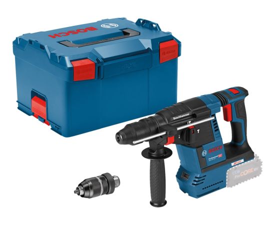 Bosch Powertools Cordless Hammer Drill GBH 18V-26 F Professional, with GDE 18V-16 (blue/black, without battery and charger, in L-BOXX) Новинки Для дома и сада 