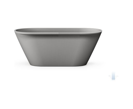 PAA Deco Rim Brīvi Stāvoša Akmens Masas Vanna Matēta Pelēka Из каменной массы