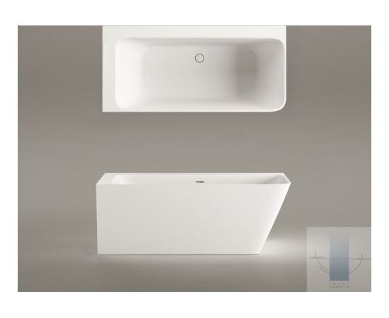 PAA Quadro Corner D Brīvi Stāvoša Akmens Masas Stūra Vanna Balta Крупная бытовая техника