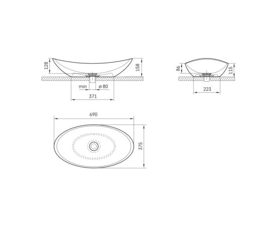 PAA Felice Vannas Istabas Akmens Masas Izlietne Bēša Крупная бытовая техника