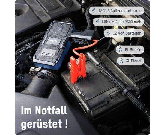 Powerbank / auto starteris 400A/1500A 37Wh USB-A 12W Jump Starter 10.0 ANSMANN Power-банки