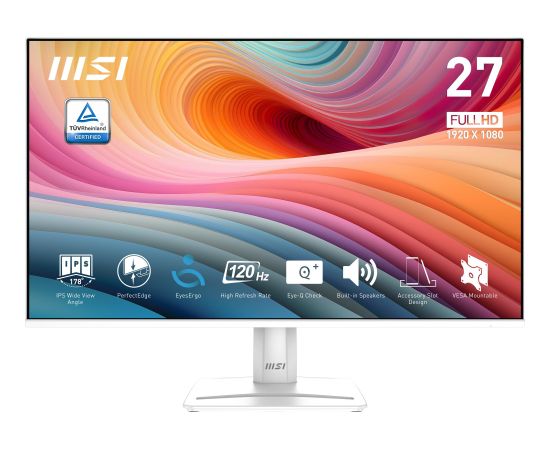 LCD Monitor MSI PRO MP275W E2 27" Business 1920x1080 16:9 120 ?? 1 ms Speakers PROMP275WE2 Monitori