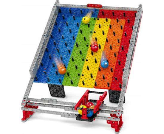 Leantoys Klocki Tęczowa Plansza Tor Kulkowy Zjeżdżalnia Gra Łapanie Kulek 477 el. Машины и аксессуары