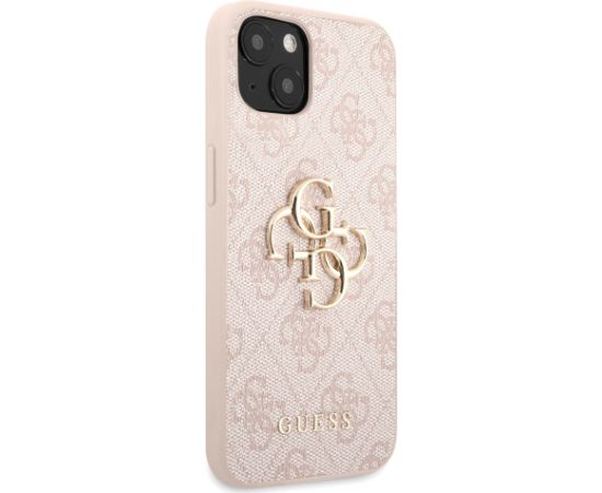 Guess PU 4G Metal Logo Case Aizsargapvalks priekš iPhone 13 / rozā Neoriģinālie Maciņi