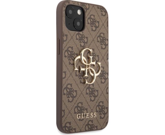 Guess PU 4G Metal Logo Case Aizsargapvalks priekš iPhone 13 / brūns Neoriģinālie Maciņi