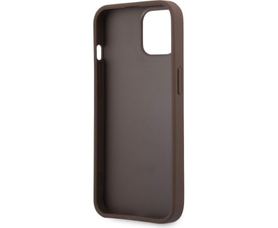 Guess PU 4G Metal Logo Case Aizsargapvalks priekš iPhone 13 / brūns Neoriģinālie Maciņi