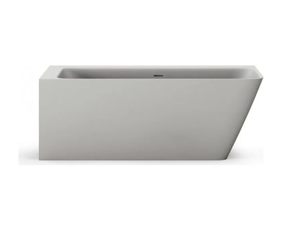 PAA Quadro Corner D Brīvi Stāvoša Akmens Masas Stūra Vanna Matēta Pelēka Akmensmasas vannas