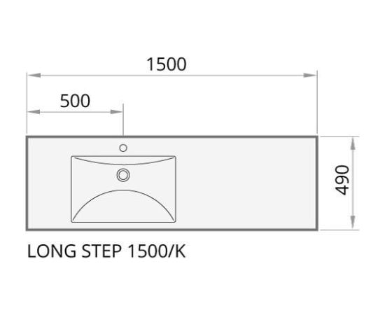 PAA Long Step Akmens Masas Vannas Istabas Izlietne Jaunumi Sadz. tehnika