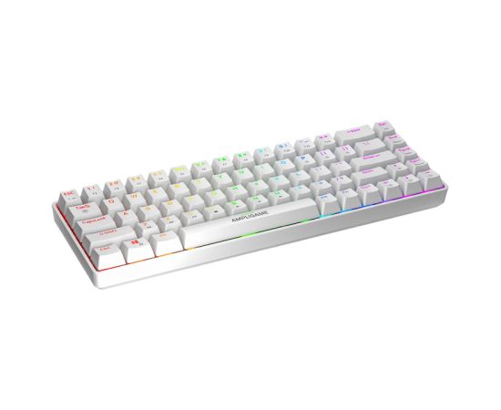 Fifine GK1W mechancial keyboard, 65% RGB (white) Klaviatūras