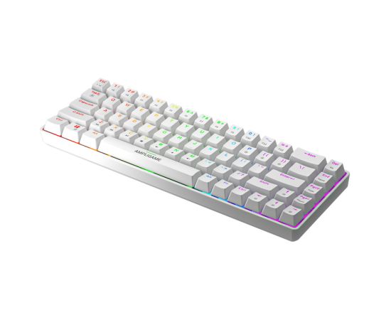 Fifine GK1W mechancial keyboard, 65% RGB (white) Klaviatūras