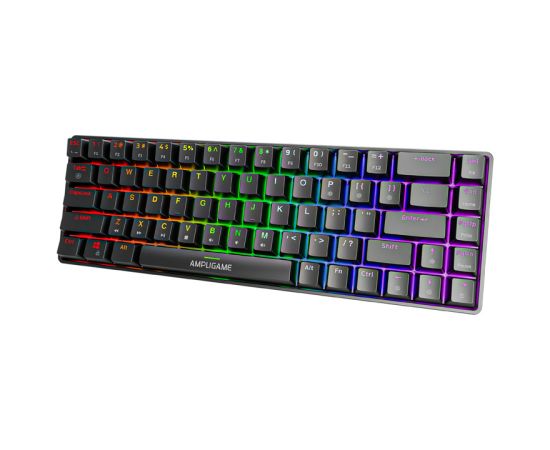 Fifine GK1 mechancial keyboard ,65% RGB (black) Klaviatūras