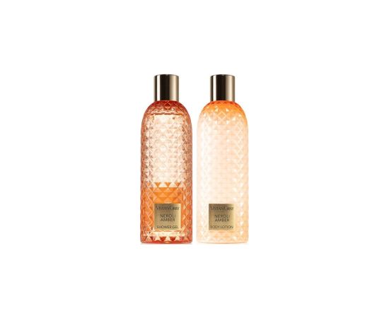 Set Vivian Gray: Gemstone, Neroli & Amber, Shower Gel, For All Skin Types, 300 ml + Gemstone, Neroli & Amber, Hydrating, Body Lotion, 300 ml Dāvanu komplekti
