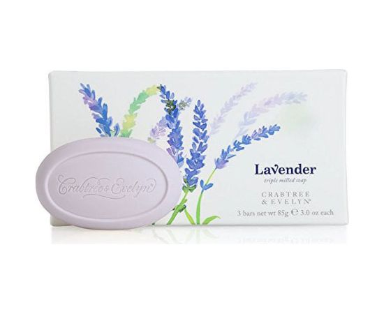 Set Trio, Crabtree & Evelyn, Lavander, Hydrating, Soap Bar, 3 pcs, 85 g Šķidrās ziepes / ziepes