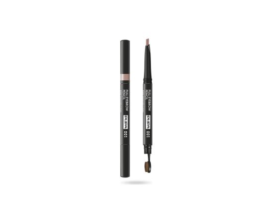 Pupa, Full, Paraben-Free, Definer, Double-Ended, Eyebrow Cream Pencil & Brush 2-In-1, 001, Blonde, 0.2 g *Tester Dekoratīvā kosmētika