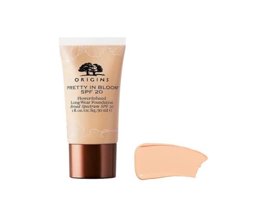 Origins, Pretty In Bloom, Long Wearing, Cream Foundation, 540, Medium Deep Golden Warm, SPF 20, 30 ml Sejas kopšana