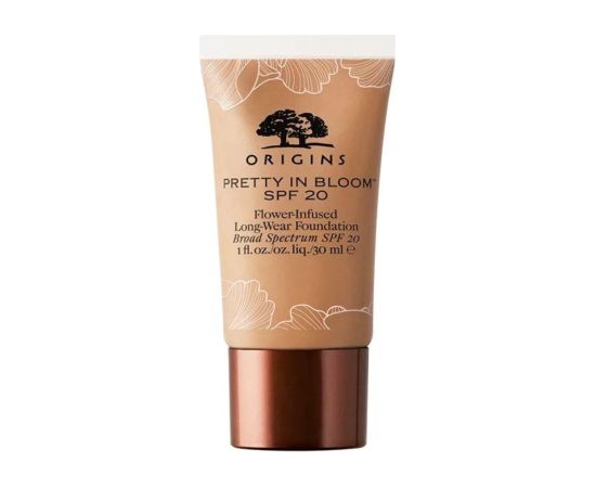 Origins, Pretty In Bloom, Long Wearing, Cream Foundation, 500, Medium Deep Warm, SPF 20, 30 ml Sejas kopšana
