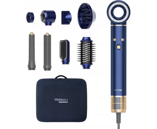 Suszarka do włosów 8w1 WEBBER HD4 1300W z JONIZACJĄ I REGULACJĄ 8 końcówek Красота и здоровье 