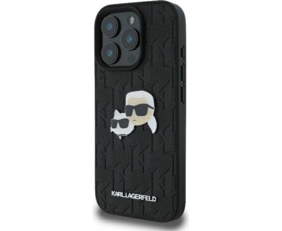 Karl Lagerfeld Monogram Karl&Chaoupette Head Pin Aizsargapvalks Priekš Apple iPhone 16 Pro Max Neoriģinālie Maciņi