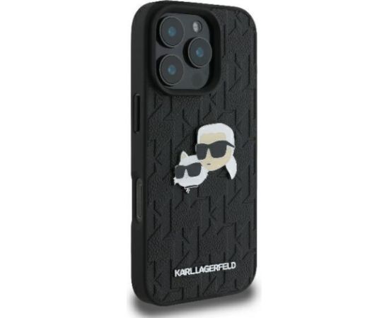 Karl Lagerfeld Monogram Karl&Chaoupette Head Pin Aizsargapvalks Priekš Apple iPhone 16 Pro Max Neoriģinālie Maciņi